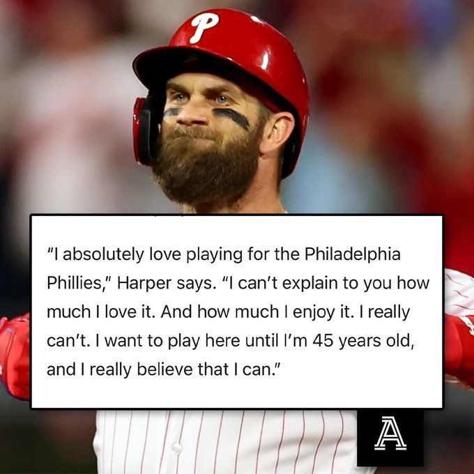 MLB fans mock Bryce Harper as injured star says he can play until the age  of 45: He's not even playing in April