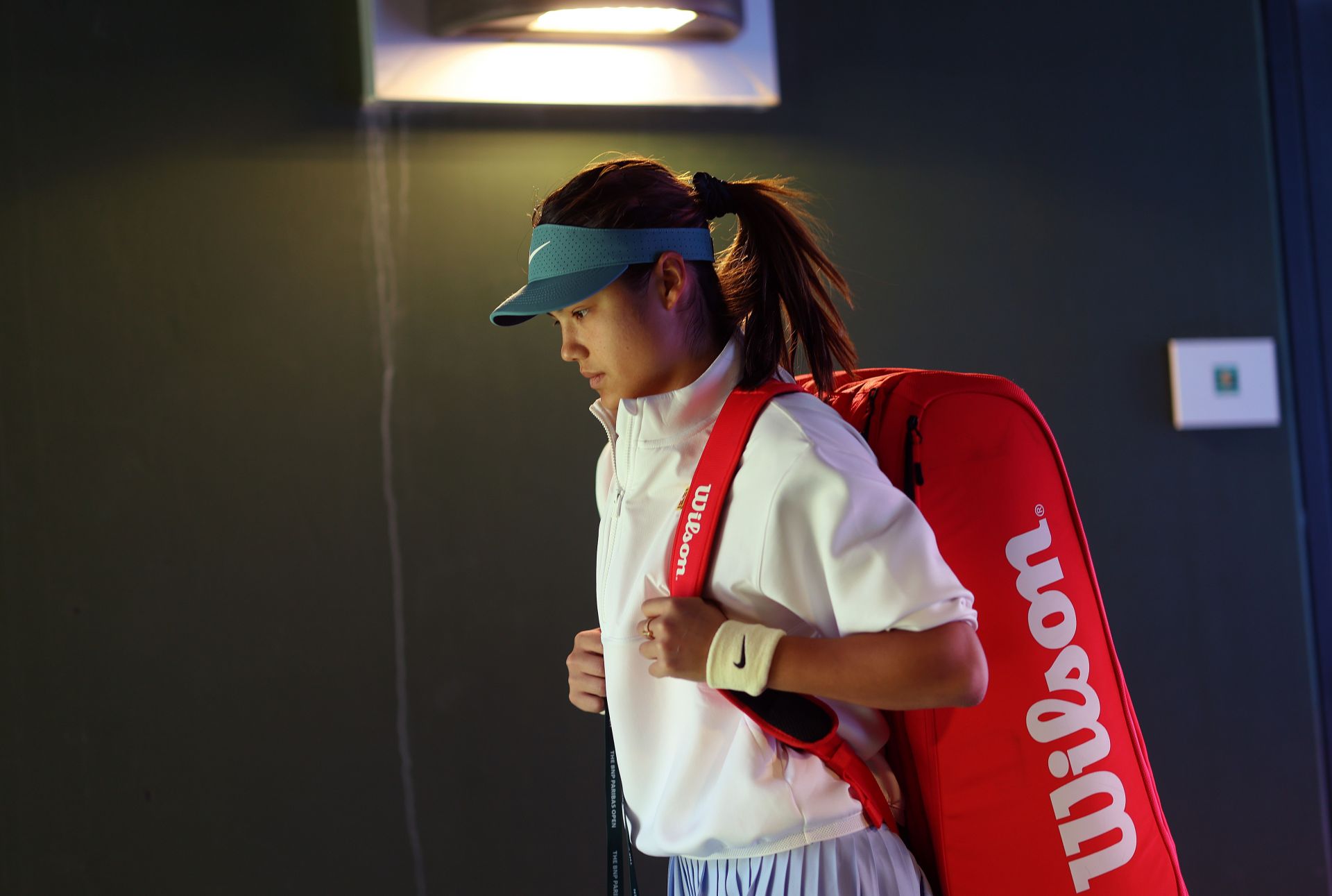 Emma Raducanu pictured at the 2023 BNP Paribas Open - Day 4.