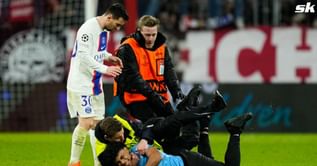 PSG superstar Lionel Messi almost got cleaned out by pitch invader in UCL clash against Bayern Munich