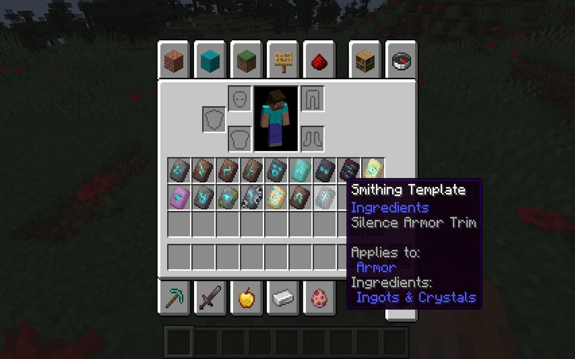 The silence armor trim is the rarest of all (Image via Minecraft)