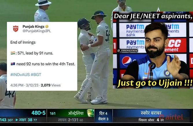 Top 10 funny memes from Day 4 of the 4th India vs Australia Test in Ahmedabad