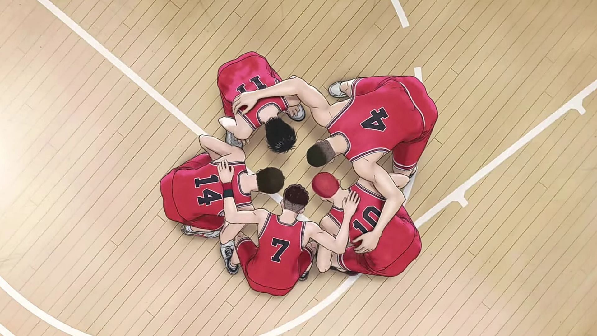 Ryota Miyagi and his teammates from The First Slam Dunk film (Image via Toei Animation and Dandelion Animation Studio)