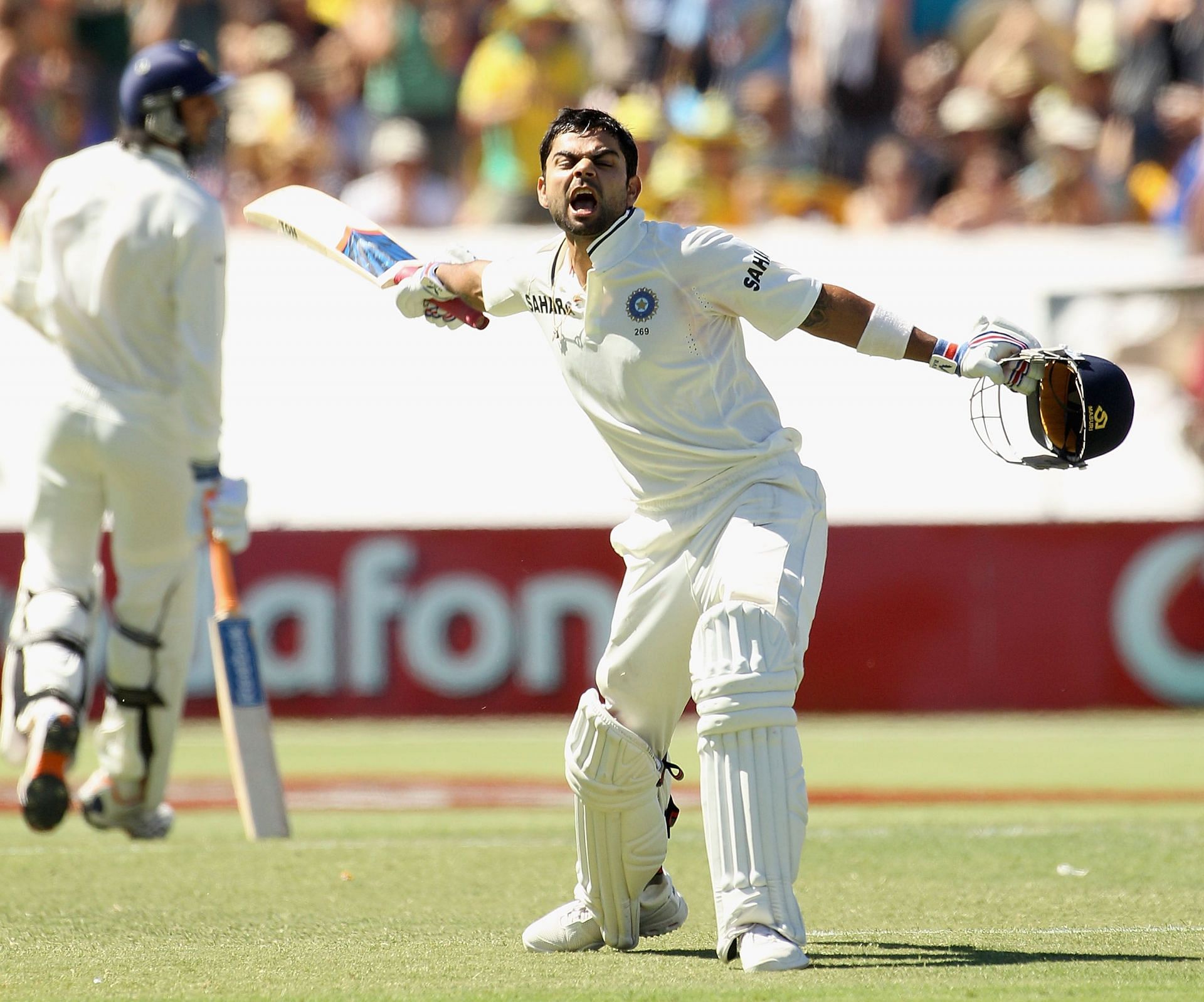 Kohli notched up his maiden Test ton