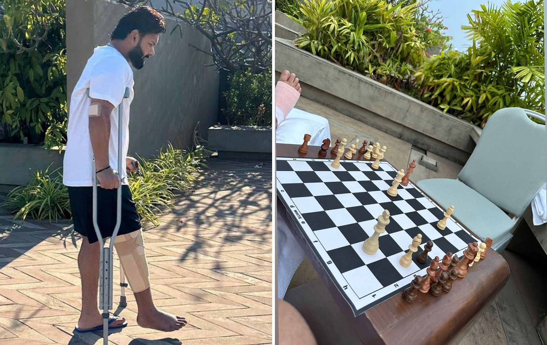 Rishabh Pant (L). (Pics: Instagram)