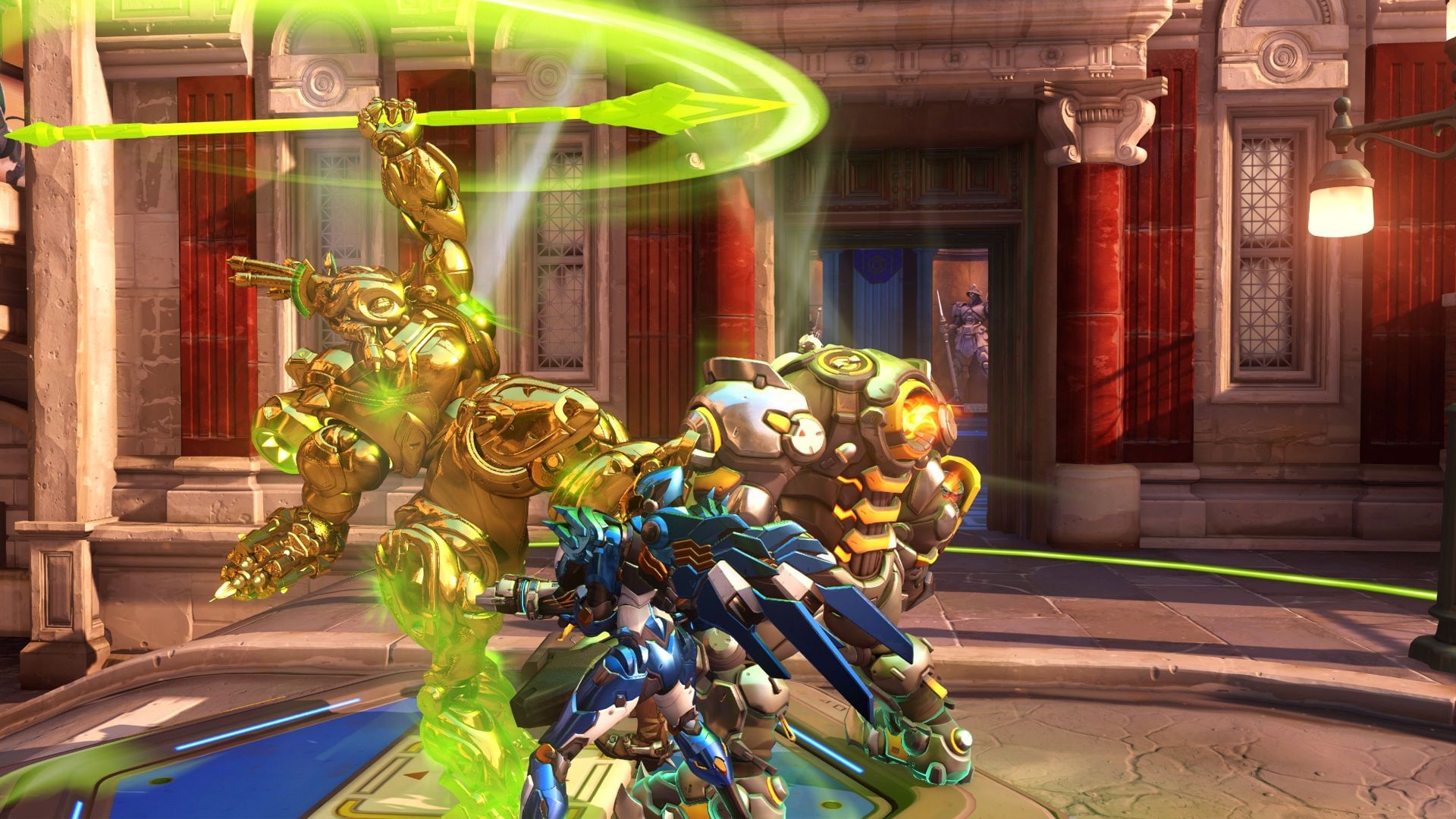 Orisa using her ultimate, Terra Surge (Image via Blizzard)