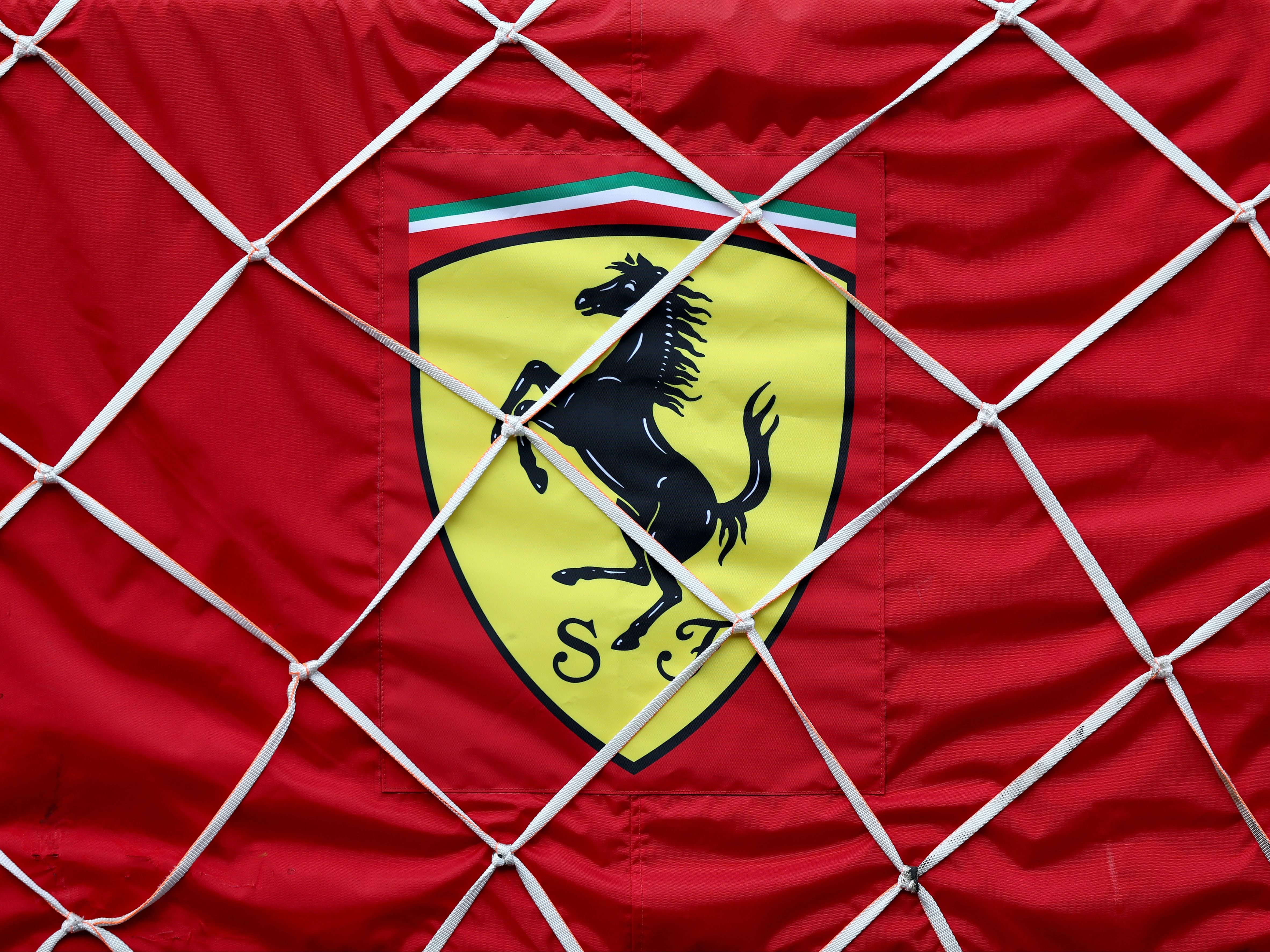 A close up of the Ferrari container before the 2023 F1 Australian Grand Prix (Photo by Jonathan DiMaggio/Getty Images for AGPC)