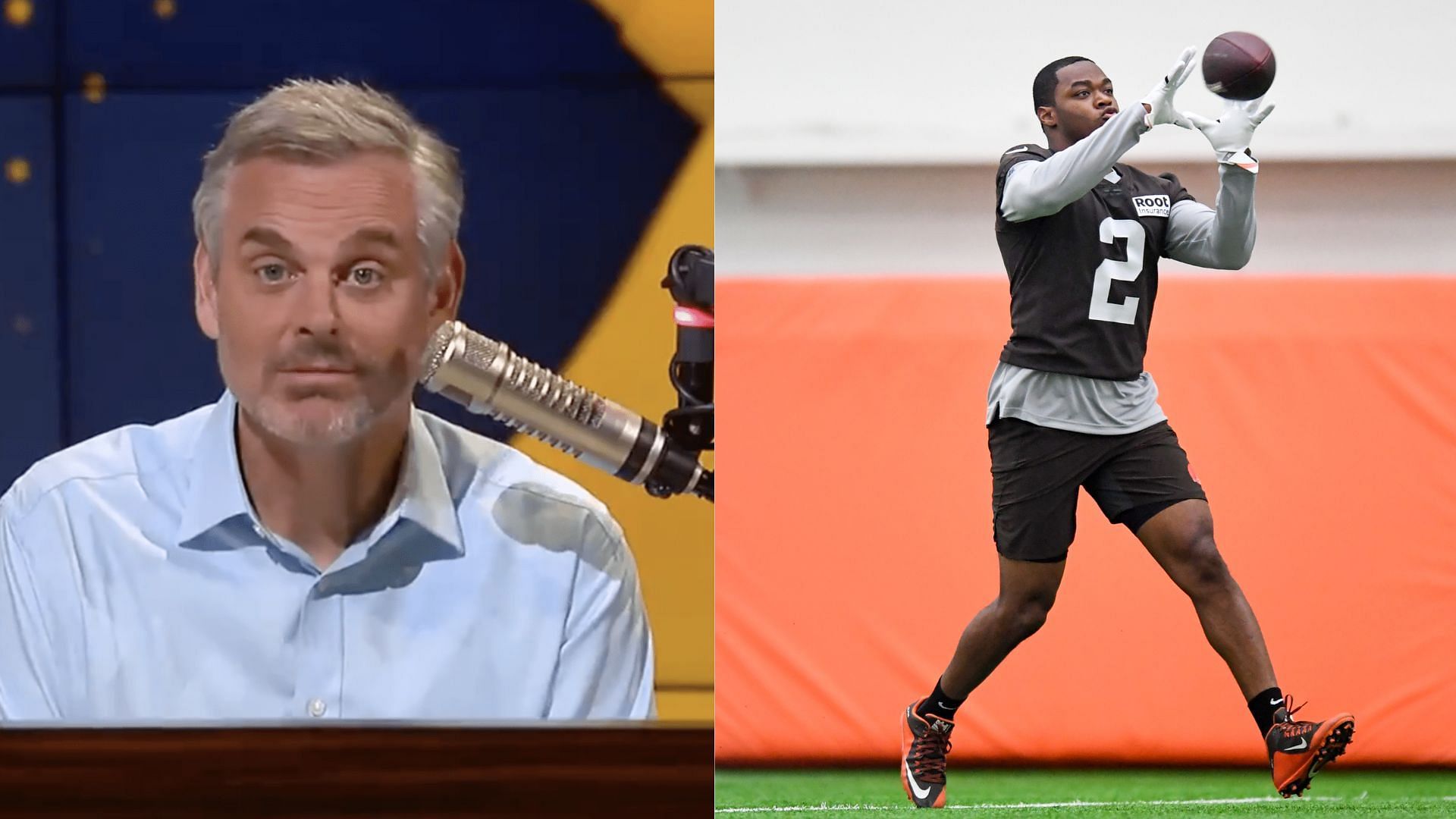 Colin Cowherd (l) on the Cowboys delusion trading WR Amari Cooper (r) to the Browns
