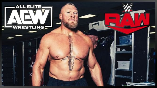 WWE surprisingly omits AEW star from Brock Lesnar's video package on RAW