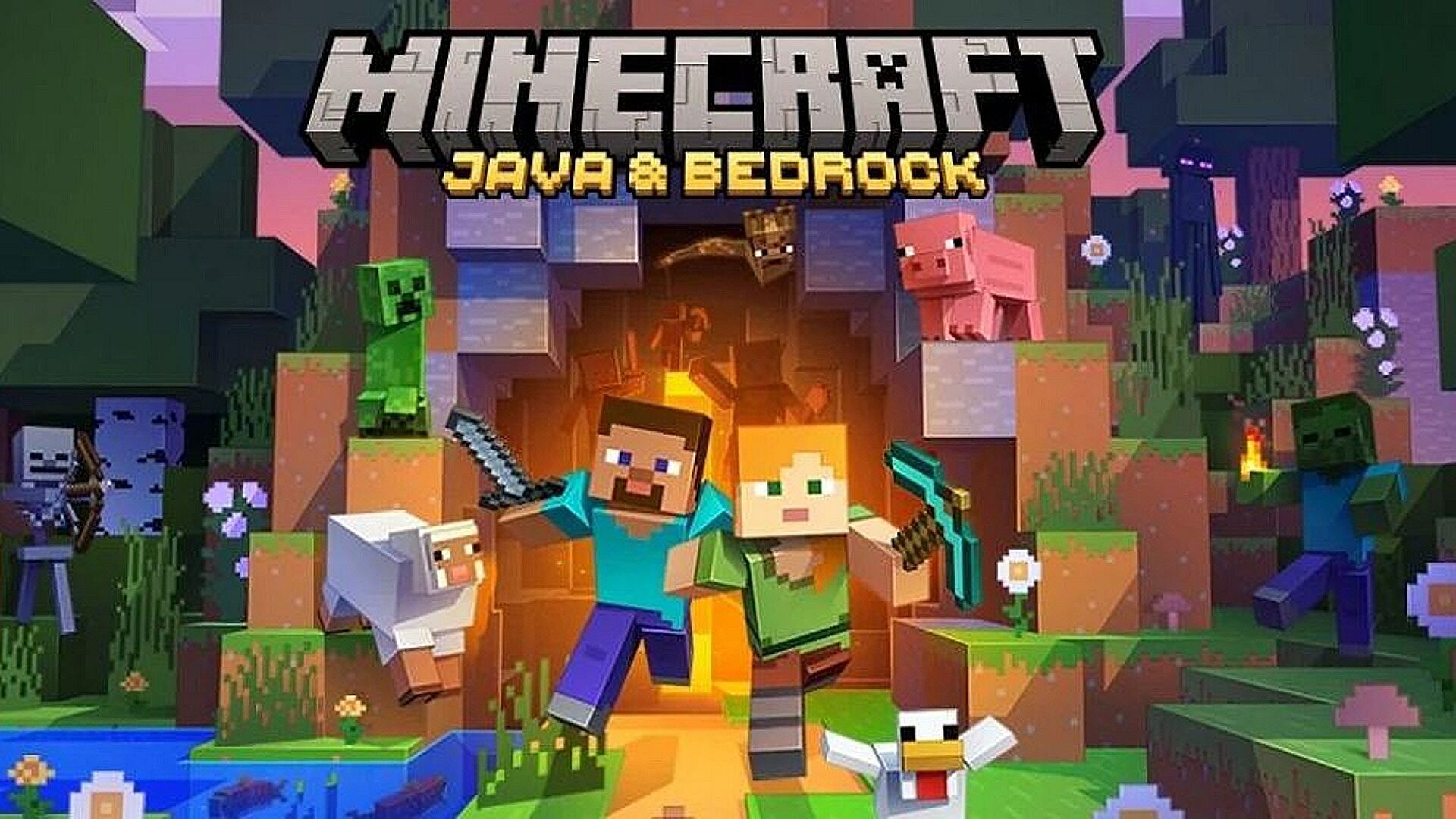 Minecraft Bedrock & Java Edition PC Download (Either or Both