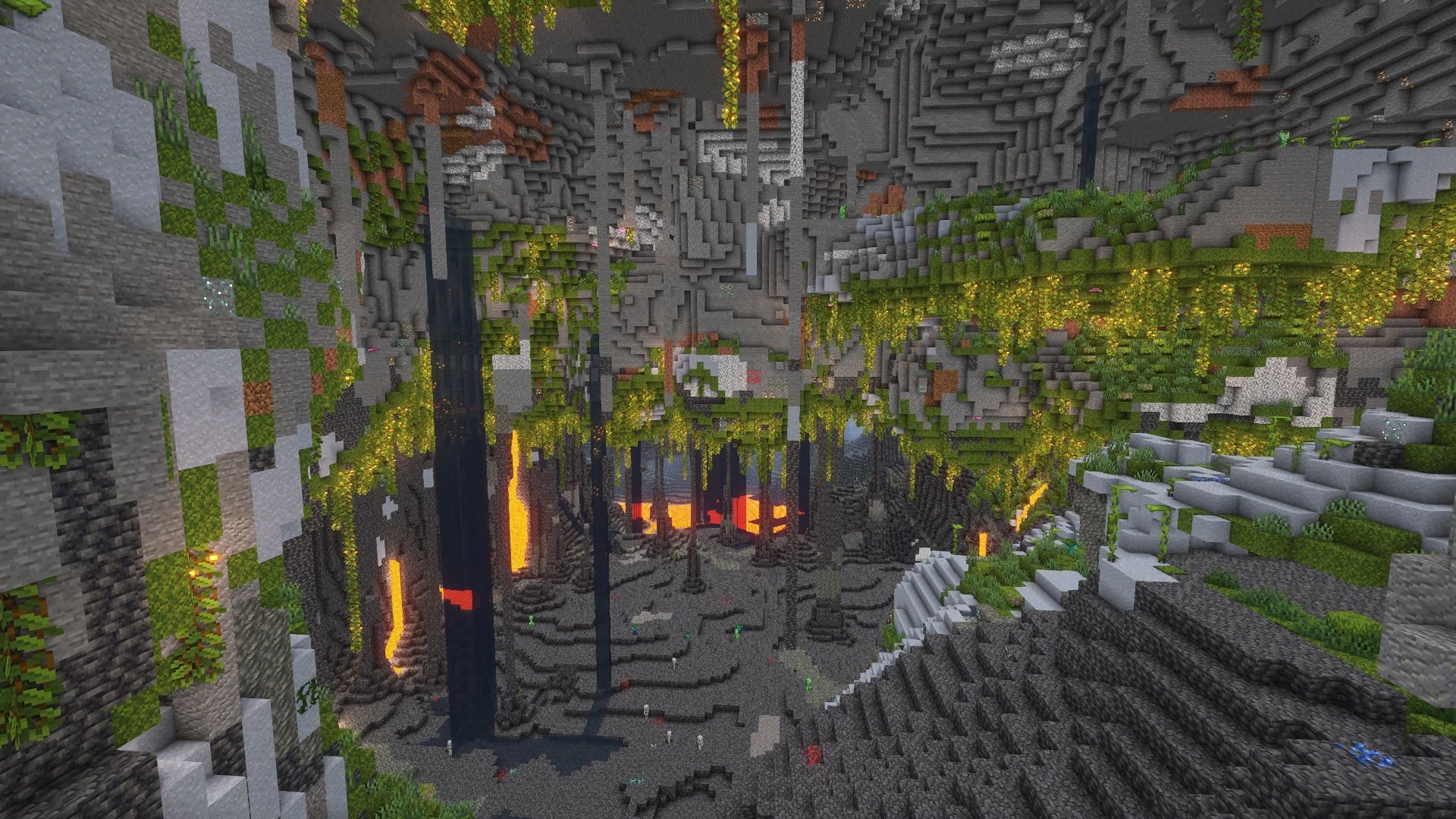 Lush caves in the game (Image via Mojang)