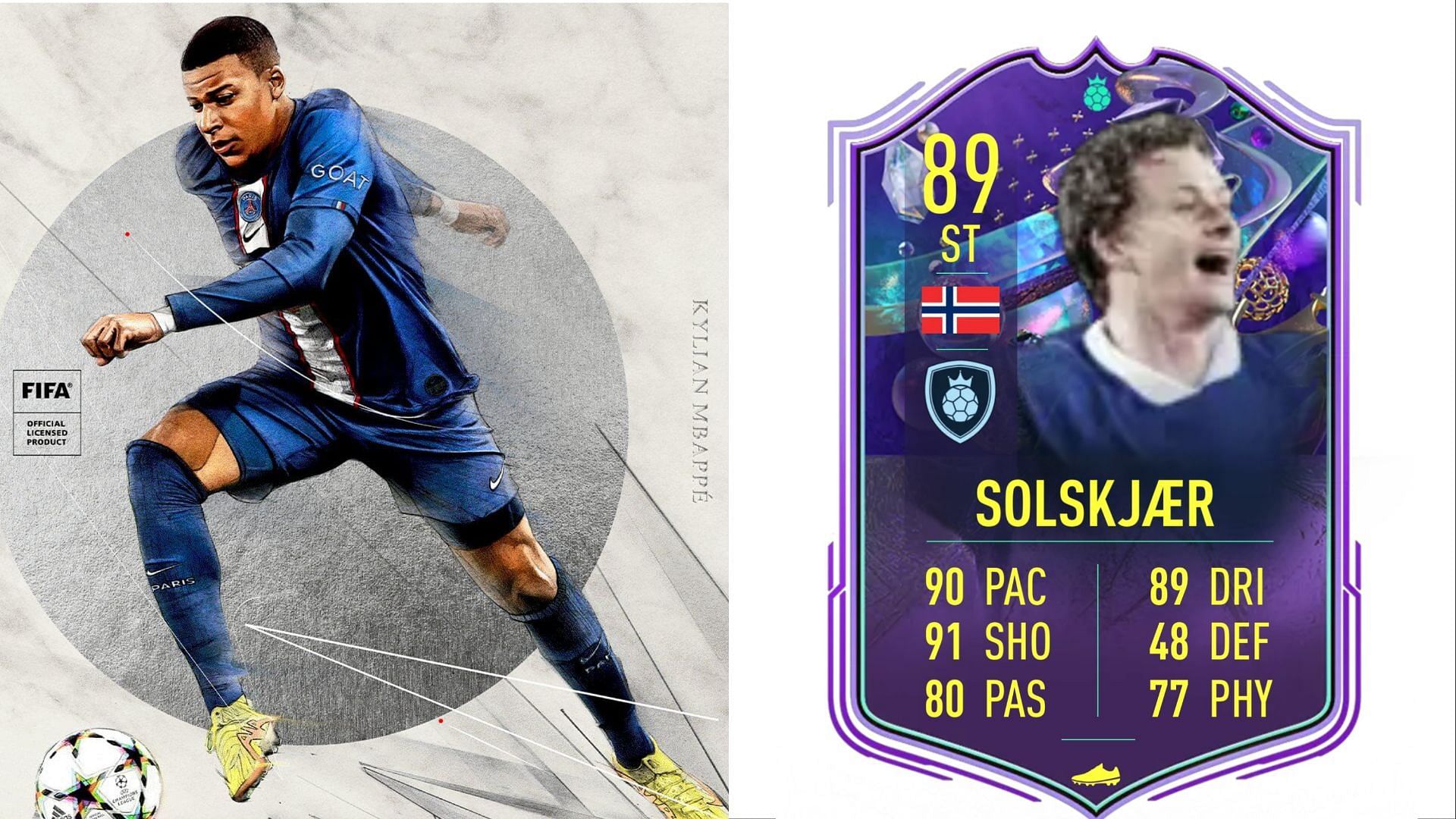 The Ole Gunnar Solksjaer Fantasy FUT card will certainly be an interesting option for FIFA 23 players (Images via EA Sports, Twitter/FIFA 23 Leaks)