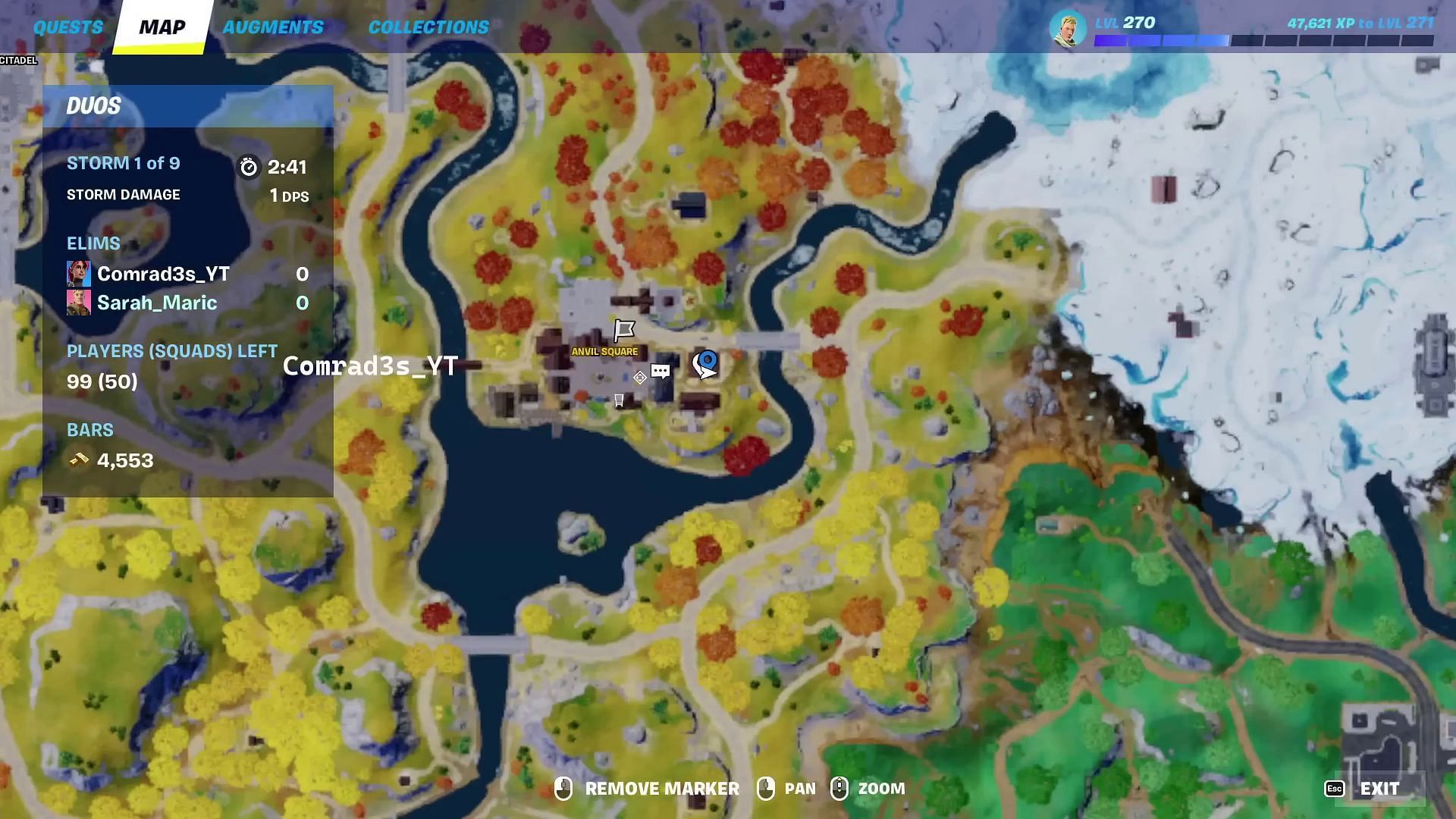 Land at the marked location (Image via YouTube/Comrad3s)