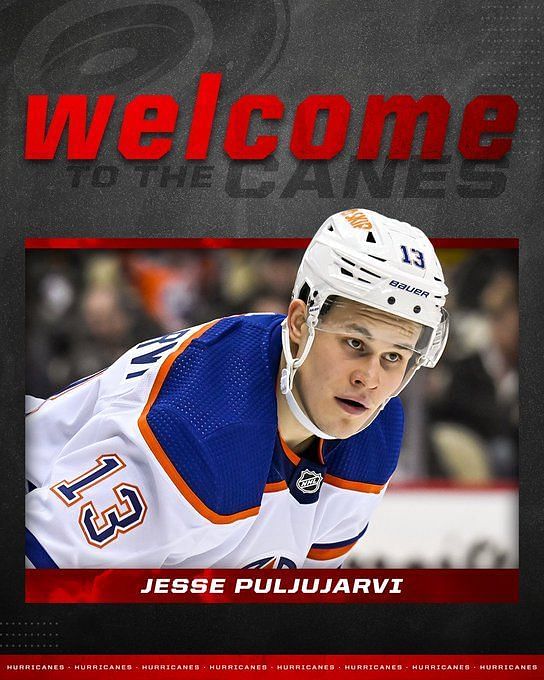 Edmonton Oilers trade forward Jesse Puljujarvi to Carolina Hurricanes