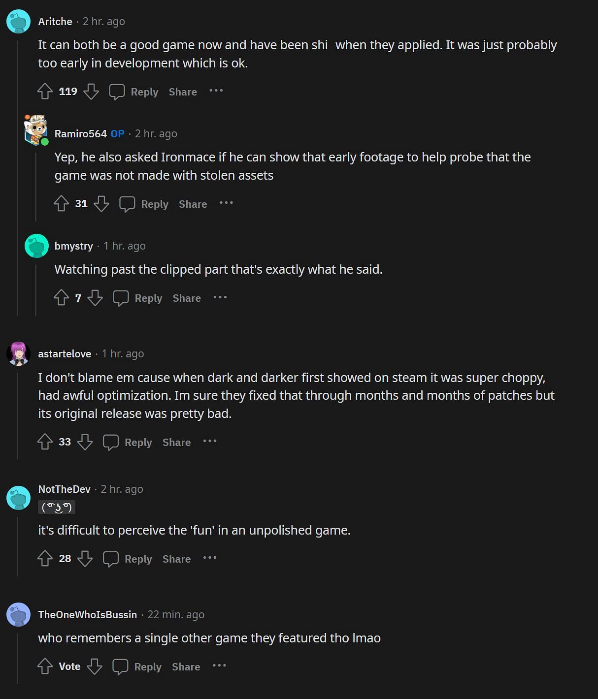 Reddit comments about the clip (Image via r/LivestreamFail)