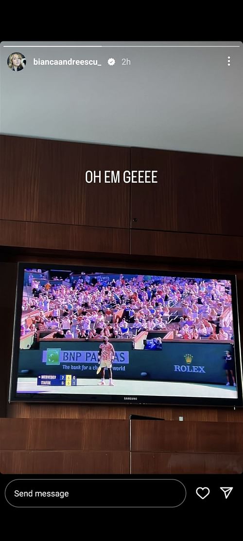 Andreescu's Instagram story