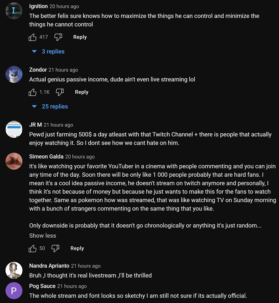 Fans in the YouTube comments section reacting to the streamer&#039;s clip (Image via xQc Clips/YouTube)