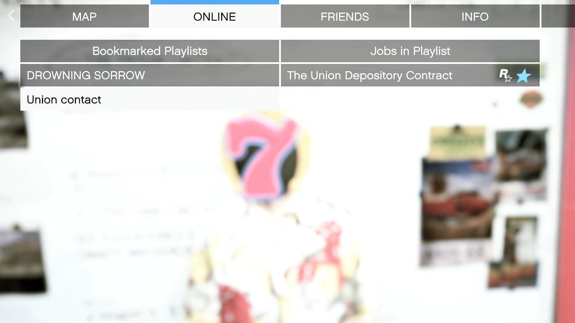 You can now select the Bookmarked Playlist (Image via Rockstar Games)
