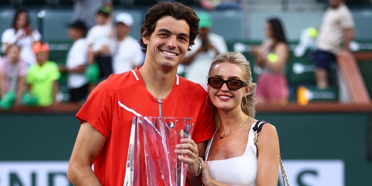 Taylor Fritz and Morgan Riddle pictured together.