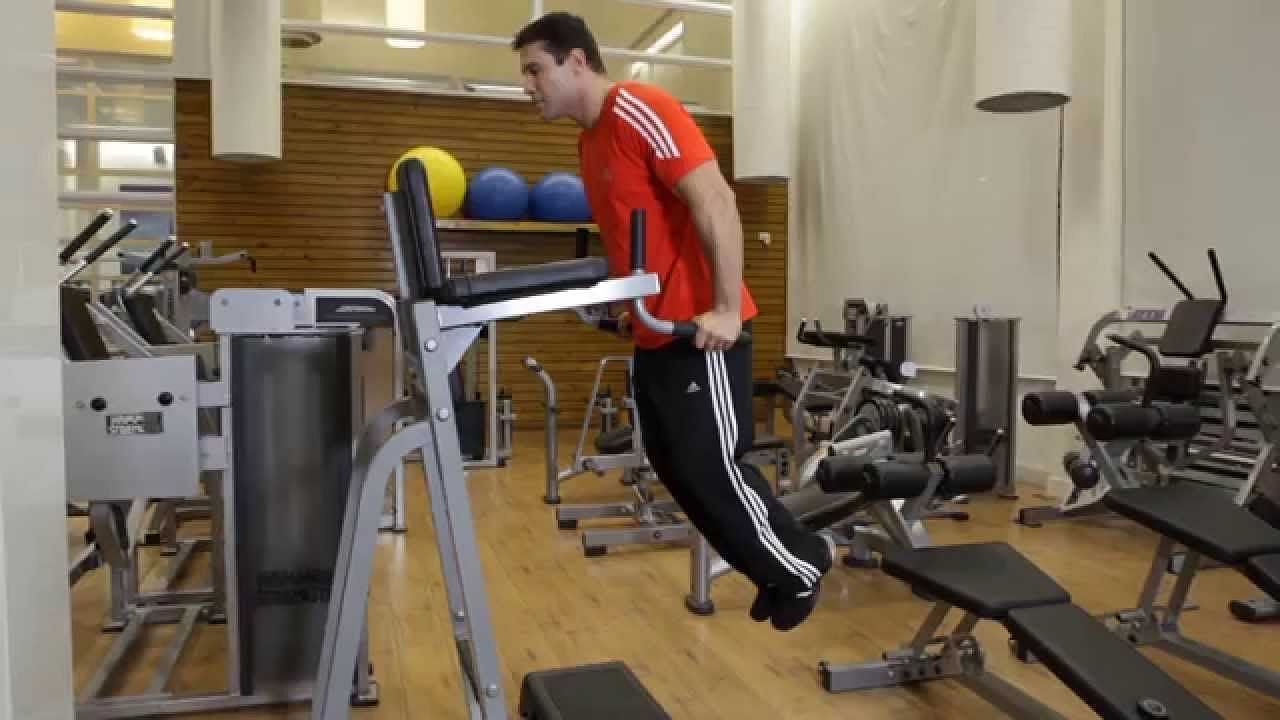 Dips can be done at home with minimal equipment. (Pic via YouTube/MyTraining App)