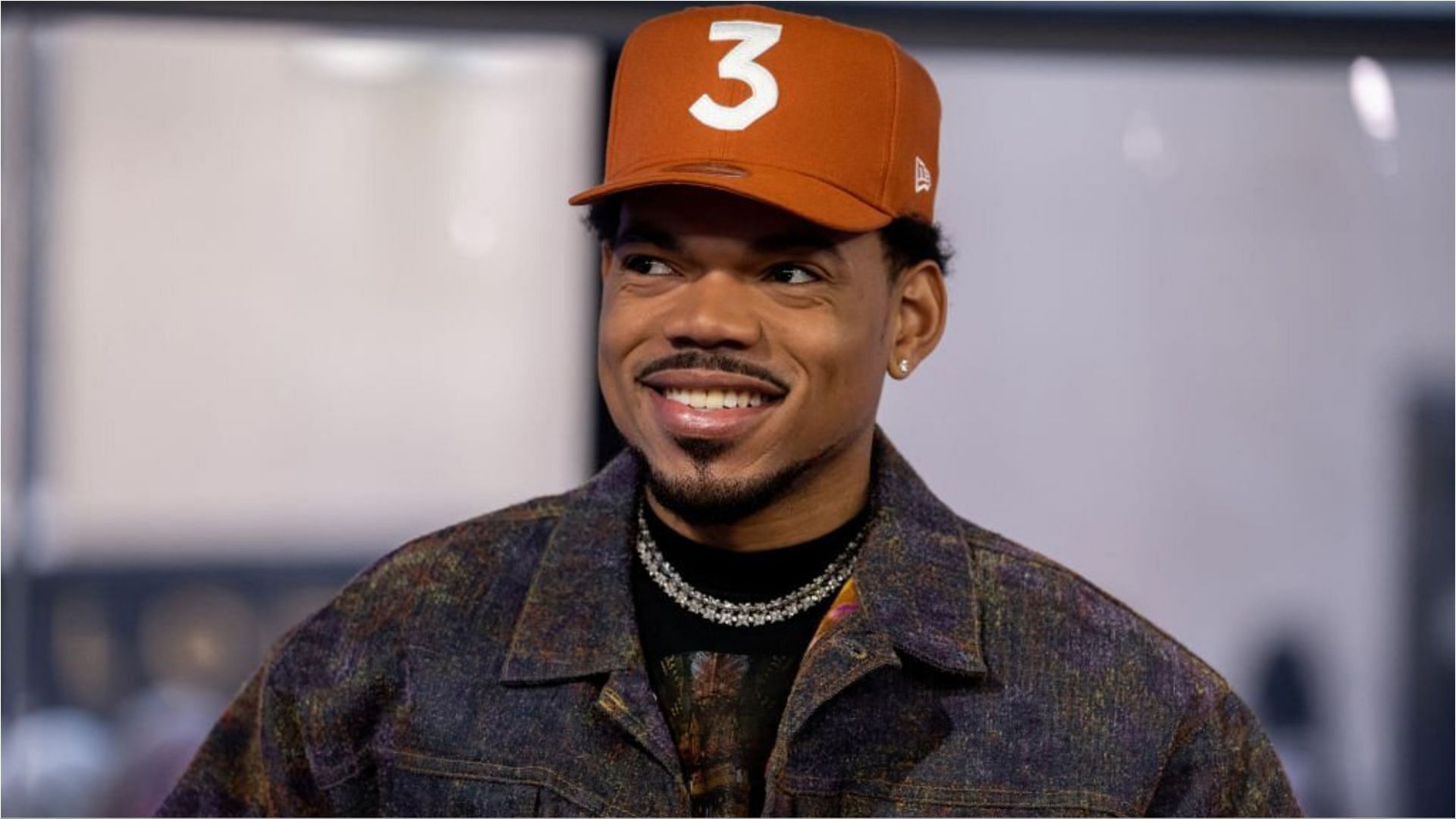 Chance the Rapper has been always spotted wearing a hat with the number 3 (Image via Nathan Congleton/Getty Images)