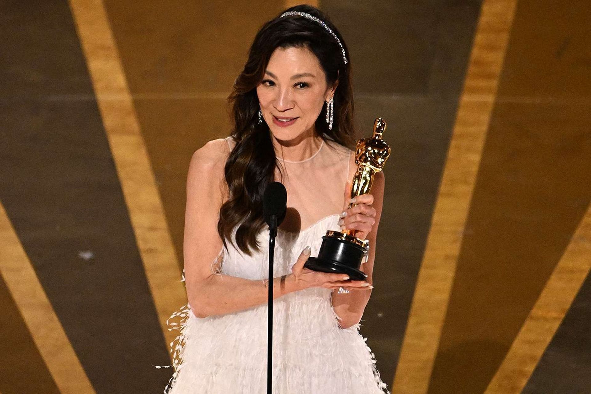 Michelle Yeoh wins Oscar for best actress in a leading role (Image via ABC)