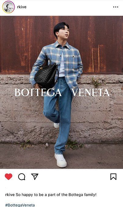 RM has officially been named Bottega Veneta's newest ambassador 🔹RM become  the first and only celebrity brand ambassador for the luxury…