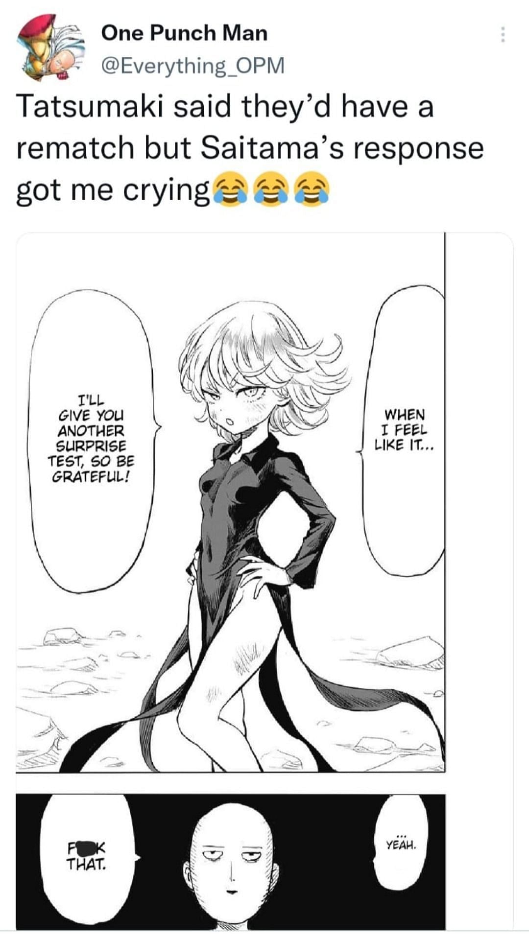 Tatsumaki Discovers Saitama's Secret and Falls For Him - One Punch Man  Chapter 182 