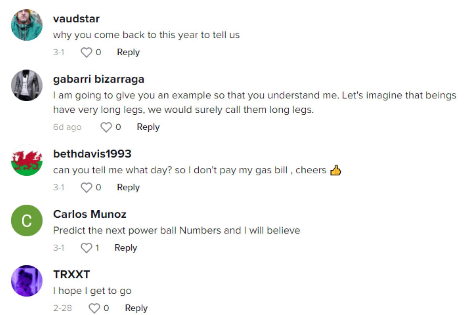 Netizens react to Alaric&#039;s prediction about an alien invasion. (Image via TikTok)