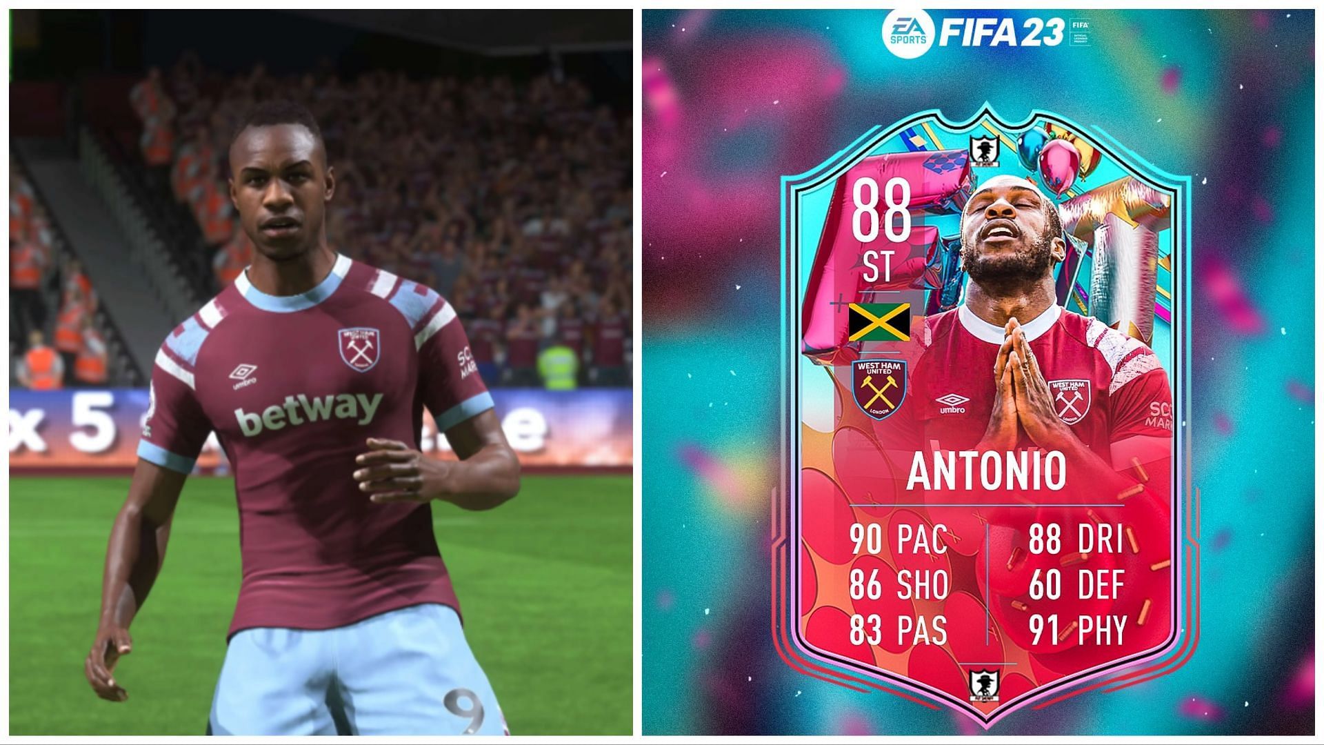 FUT Birthday Antonio has been leaked (Images via EA Sports and Twitter/FUT Sheriff)