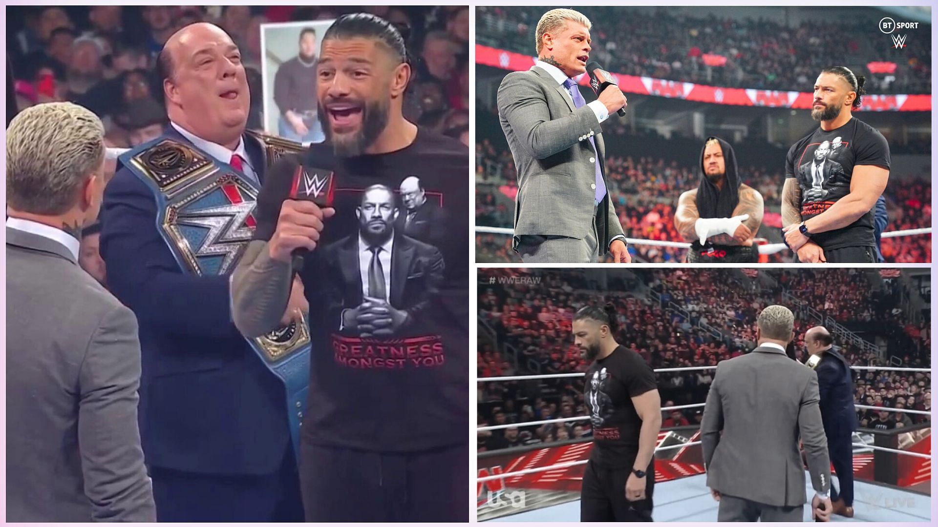 Roman Reigns and Cody Rhodes have a fiery exchange on WWE RAW