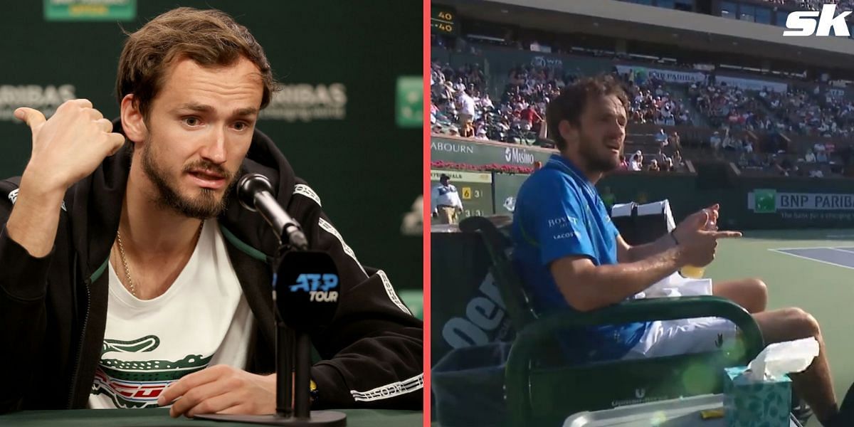 Daniil Medvedev suffered a thumb injury in his Indian Wells quarterfinal win against Alejandro Davidovich Fokina.