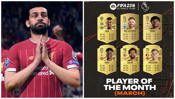 FIFA 23 March Premier League POTM nominees revealed, featuring Salah, Saka, and more