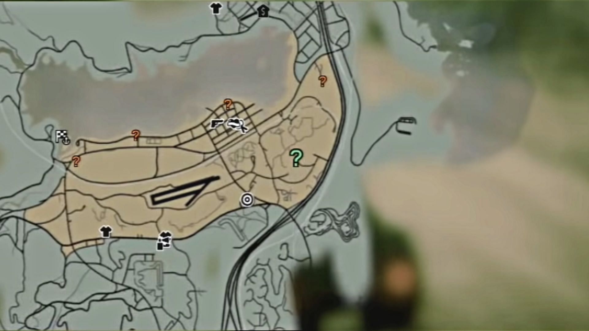 Omega&#039;s location in Sandy Shores (Image via YouTube @Typical Gamer)