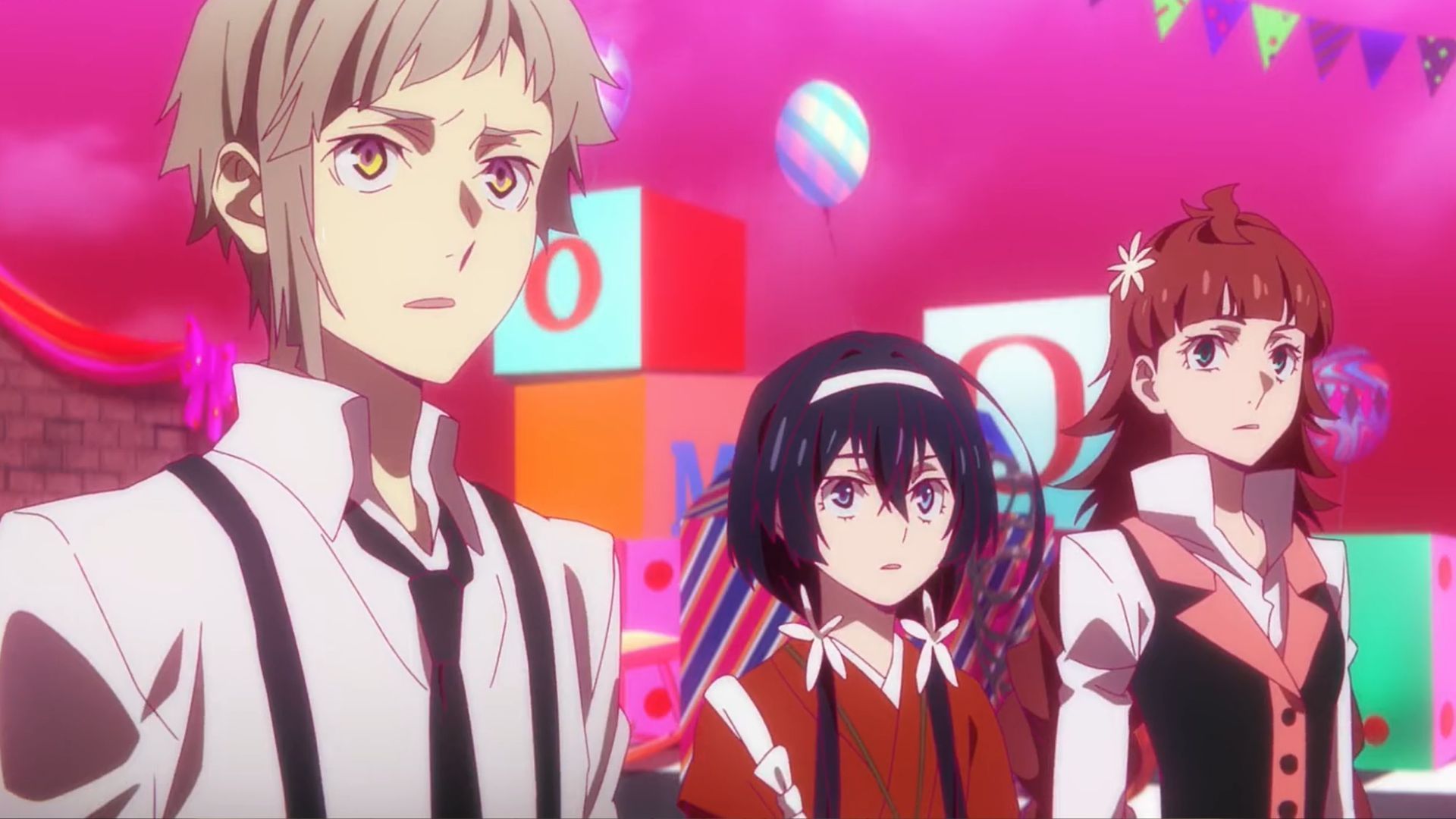 Atsushi, Kyoka, and Lily as seen in Bungo Stray Dogs season 4 episode 11 (Image via BONES)