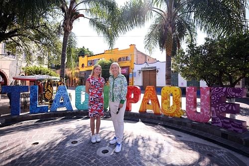 Chris Evert and Martina Navratilova at the 2021 WTA Finals