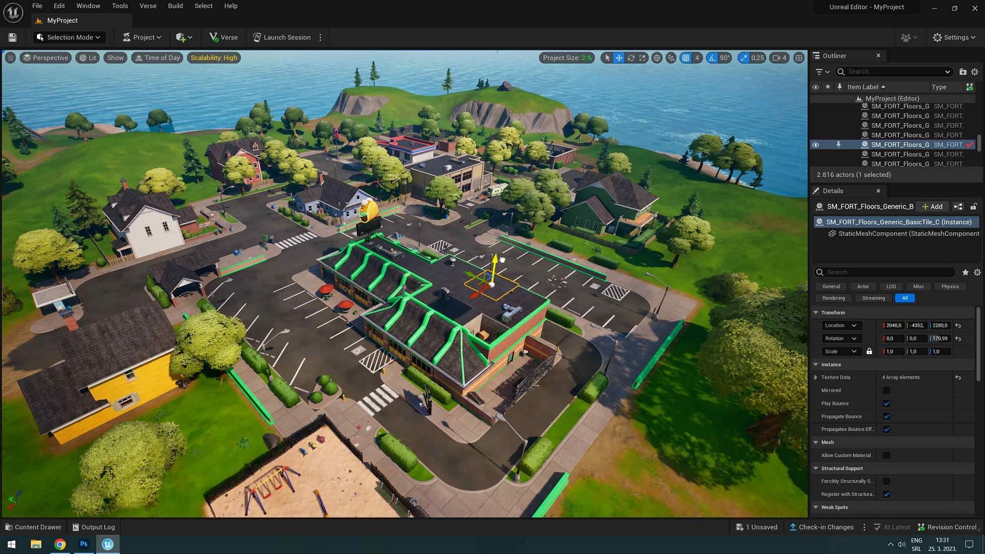 Once the map loads, you will be able to edit it (Image via Epic Games)