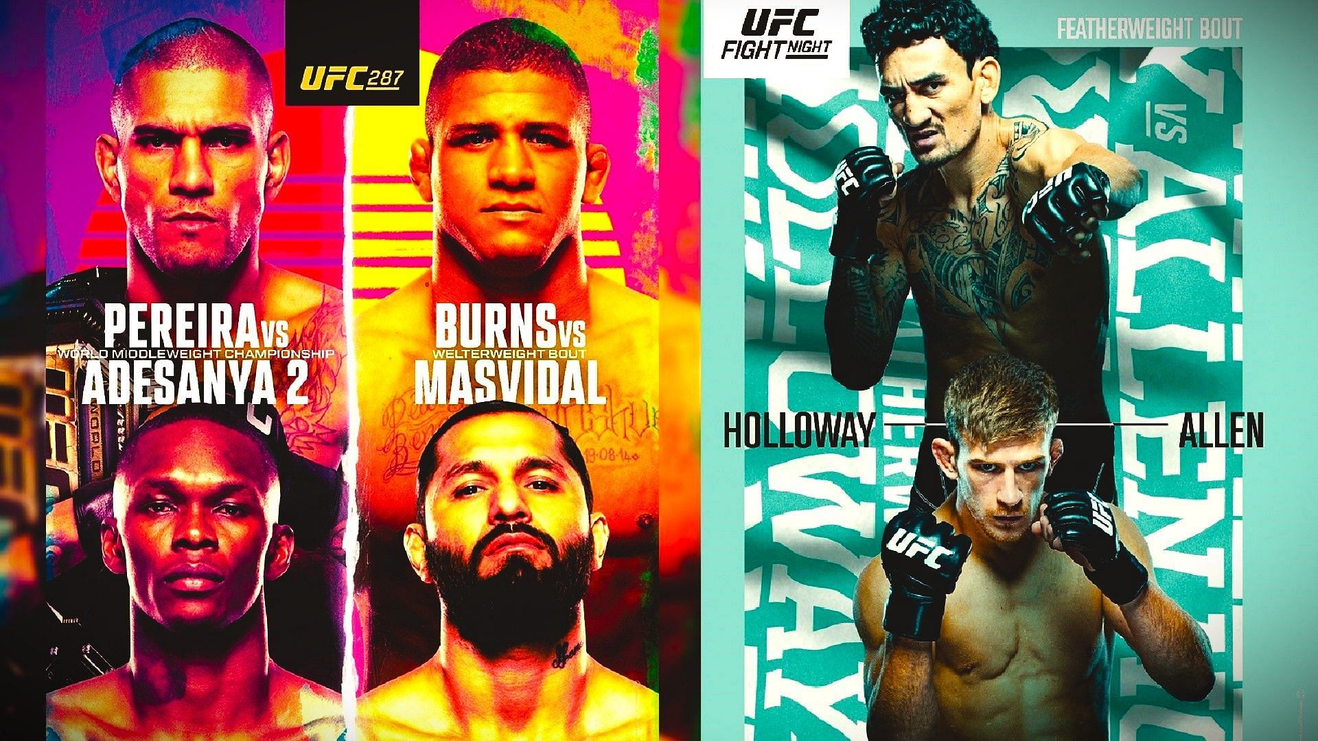 UFC 287 &amp; UFC Kansas City posters [Images via @ufc on Instagram]