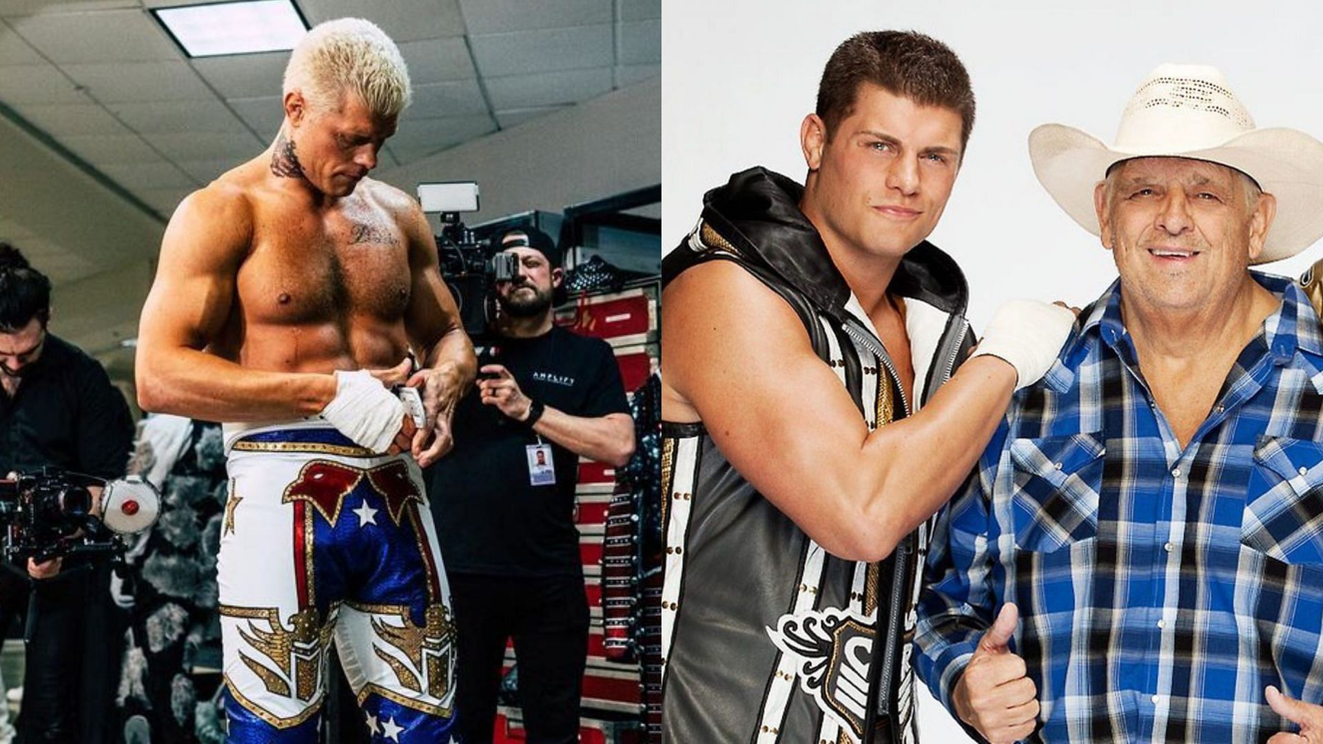 Cody Rhodes with his father, WWE Hall of Famer Dusty Rhodes