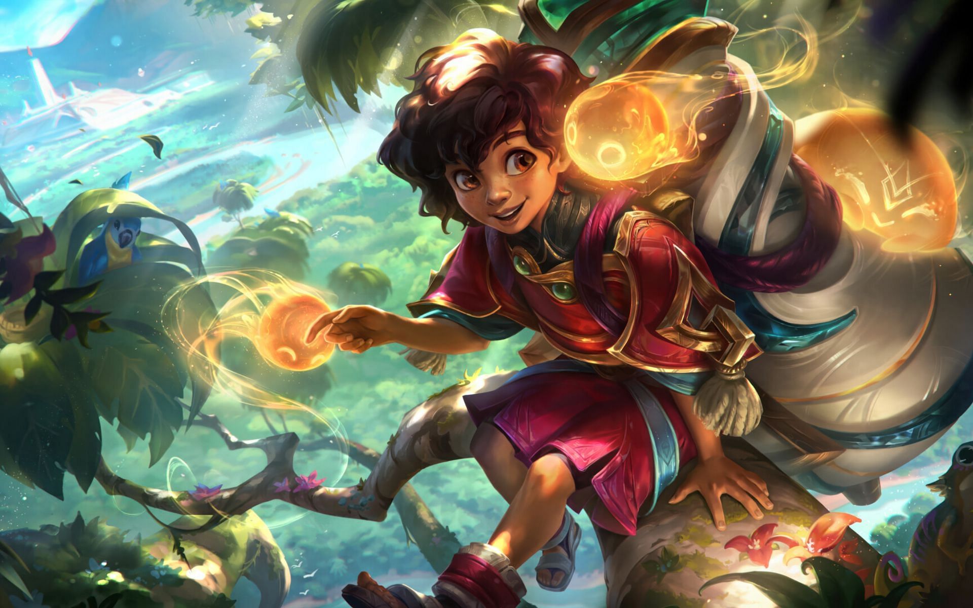 Milio&#039;s Base Skin Splash Art (Image via Riot Games)