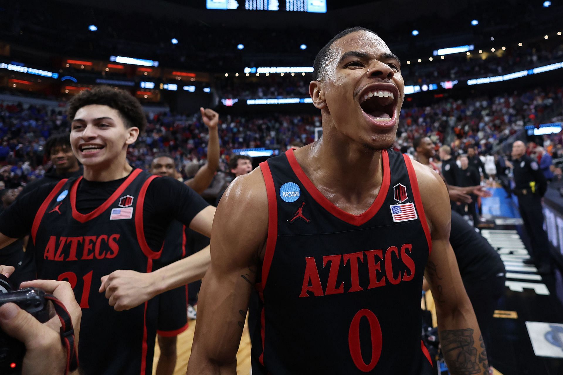 The San Diego State Aztecs had a major upset in the Sweet Sixteen (Image via Getty Images)
