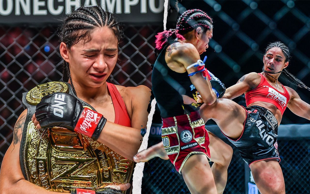 Allycia Hellen Rodrigues unified the ONE atomweight Muay Thai world title with a masterful showing vs Janet Todd. | Photo by ONE Championship