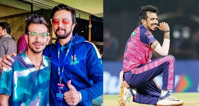 फेमस एक्टर किच्चा सुदीप के साथ नजर आये युजवेंद्र चहल, राजस्थान रॉयल्स ने तस्वीर शेयर करते हुए पूछा मजेदार सवाल