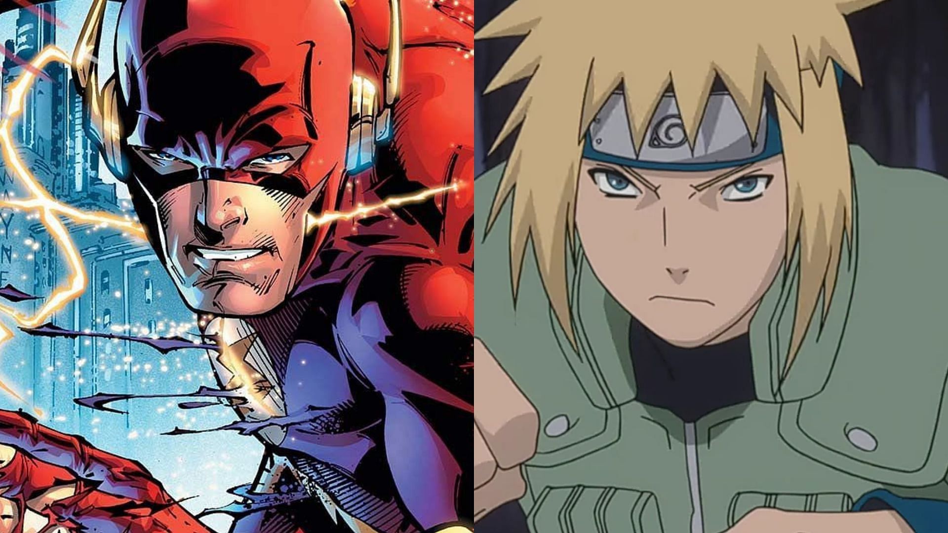 The Flash and Minato (Images via DC Comics and Studio Pierrot)