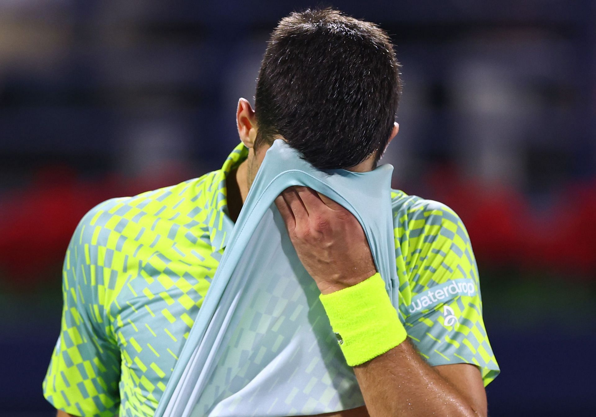 Novak Djokovic during the Dubai Tennis Championships. (PC: Getty Images)