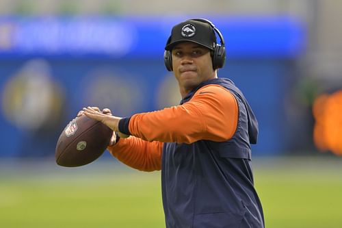 Russell Wilson at Denver Broncos v Los Angeles Rams