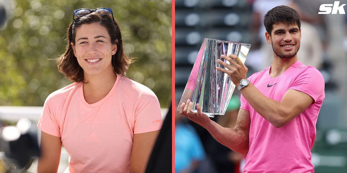 Garbine Muguruza posts a congratulatory message for world No. 1 Carlos Alcaraz.