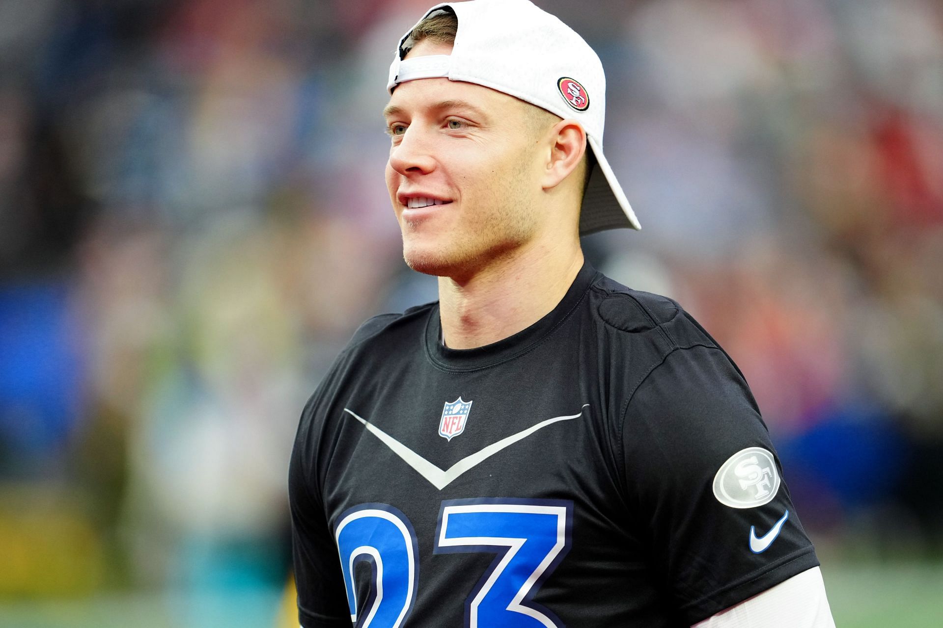 Christian McCaffrey at the 2023 NFL Pro Bowl Games