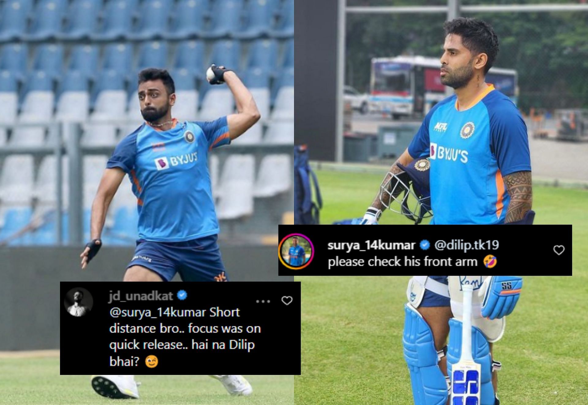 Jaydev Unadkat and Suryakumar Yadav (PC: Instagram)