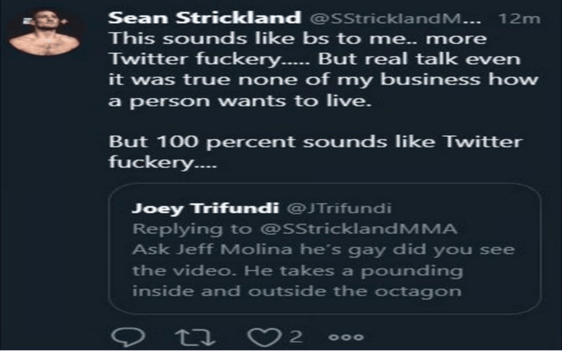 Sean Strickland allegedly suspects Jeff Molina video being a 