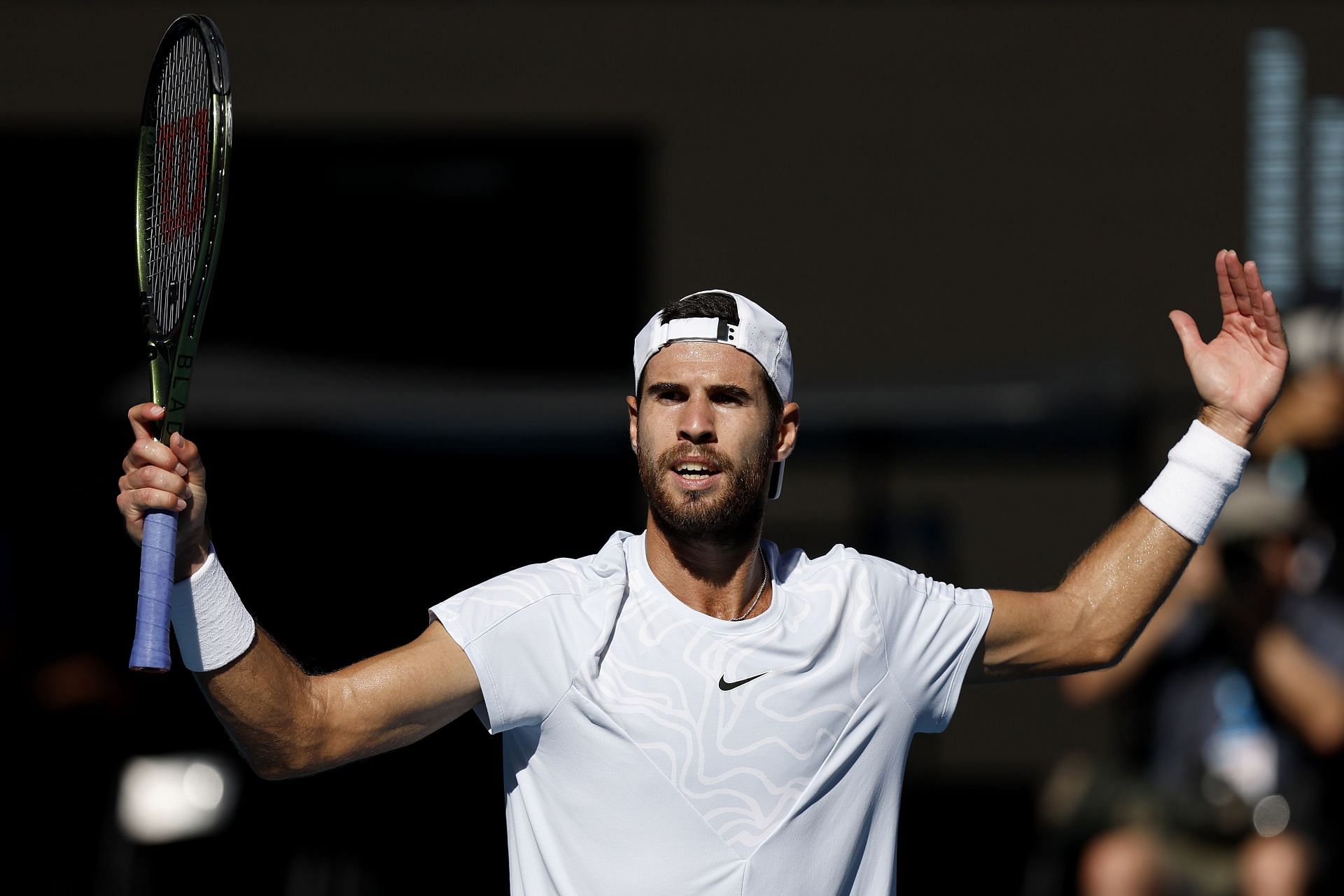 Khachanov at the 2023 Australian Open.